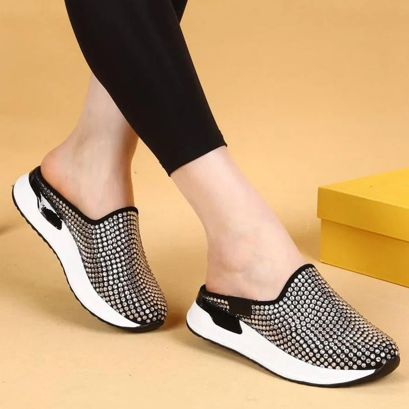 Rhinestone Sparkle Comfortable Fashion Sports Slippers