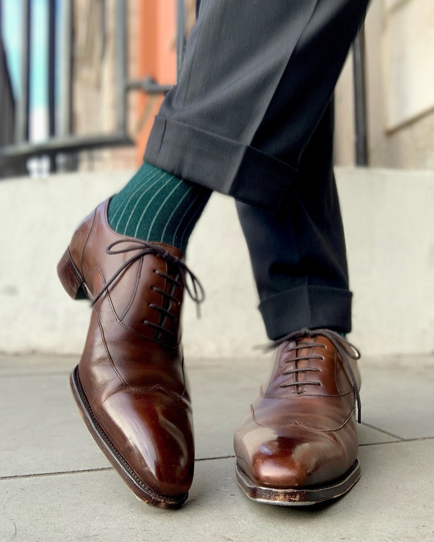 Triple Jointed Brown Leather Shoes