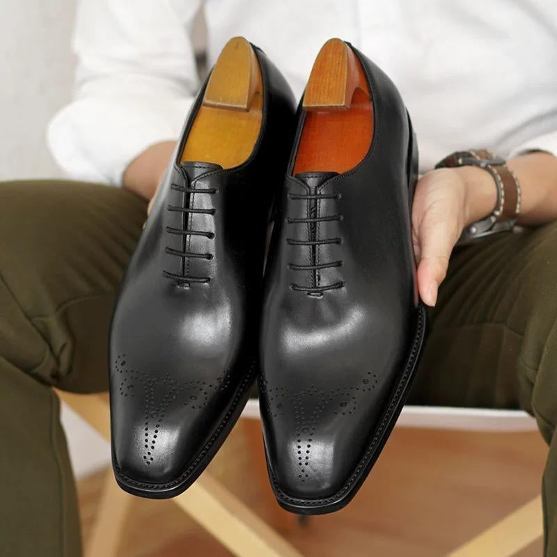 Carved Leather Business Shoes