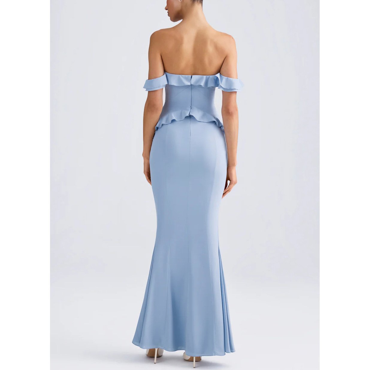 Sexy Strapless Ruffled Slim Dresses