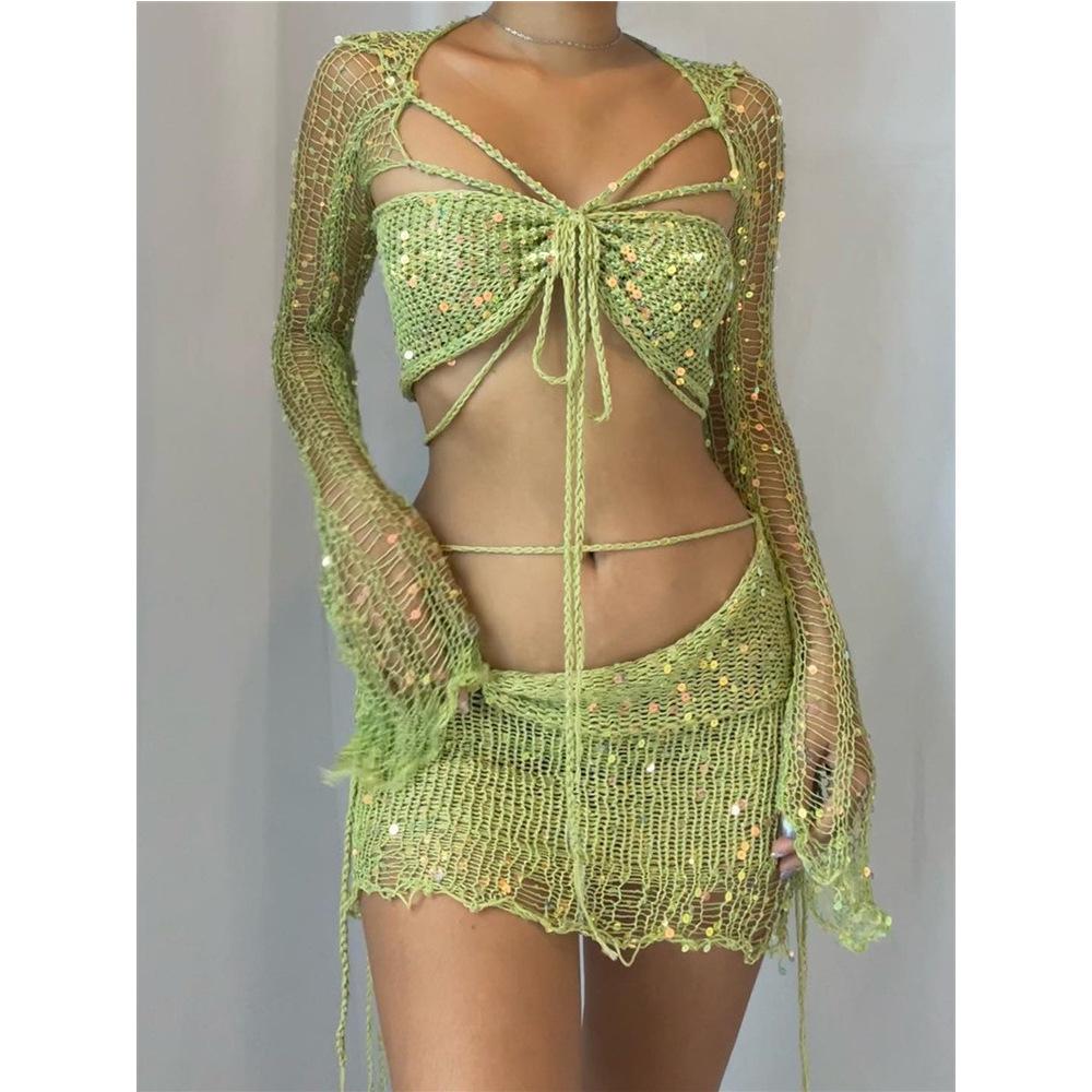 The Vibe Sequined Knitted Set