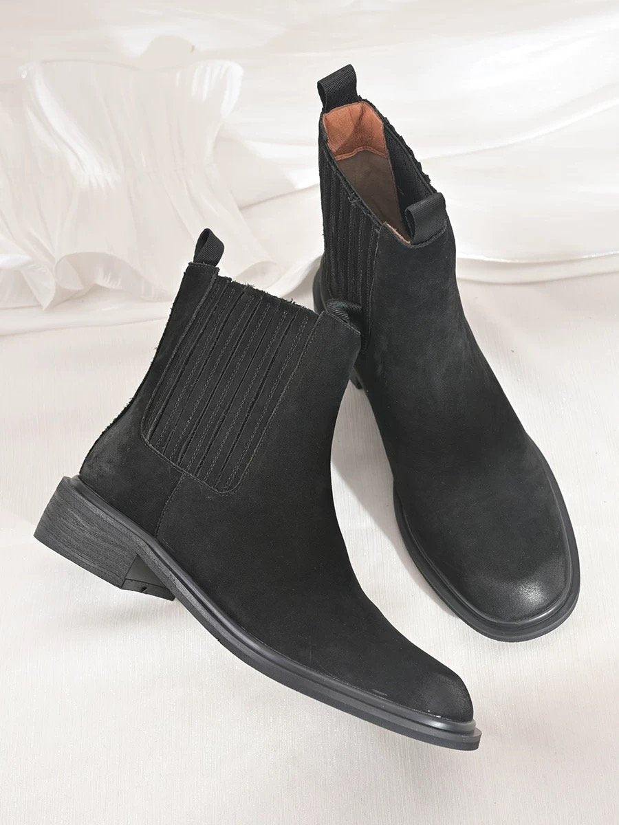 Men's Suede Square Boots