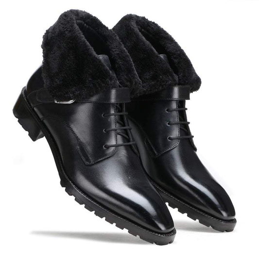 Men's Winter Cotton Warm Leather Boots