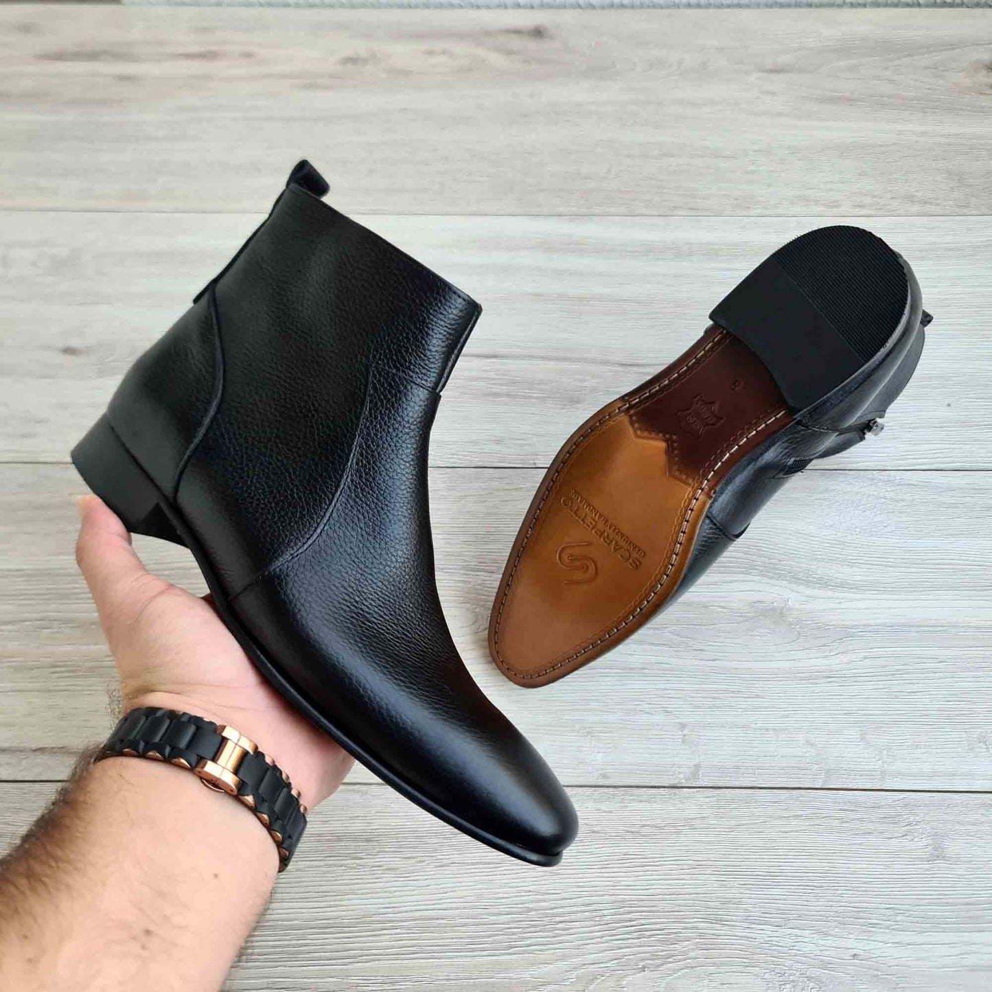 Men's Soft Leather Vegan Boots