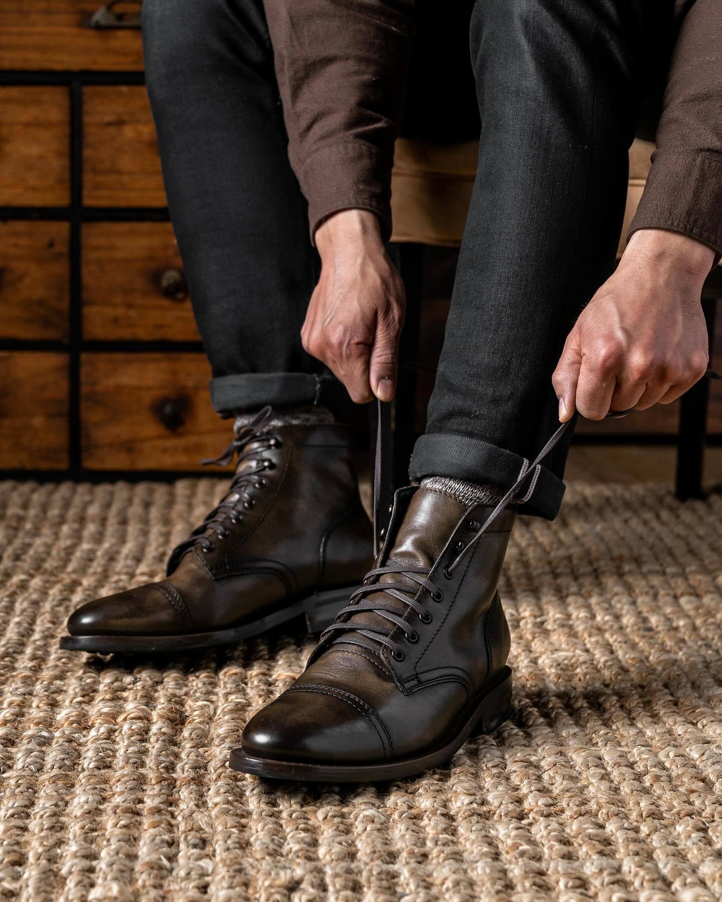 Brown Leather Martin Boots