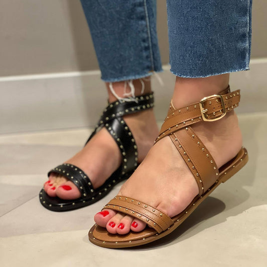 Women's Chic Studded Flat Sandals