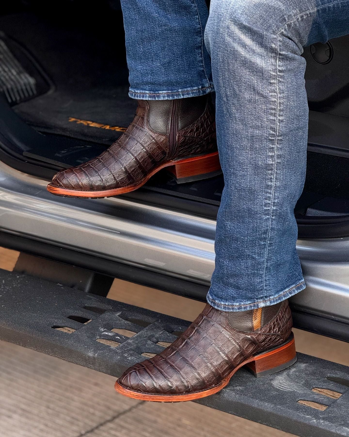 Men's Cowhide Python Cowboy Boots