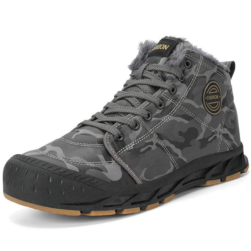 Camouflage Cold-Weather Hiking Sneakers