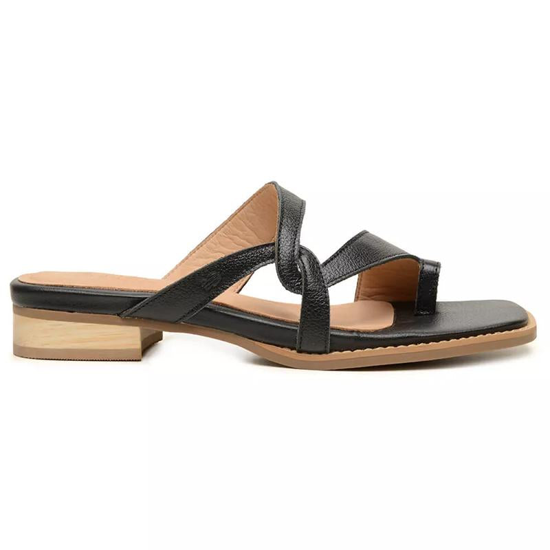 Cross Strap Open Toe Flat Sandals