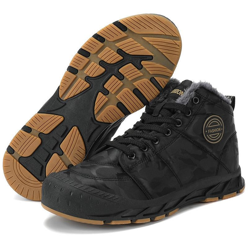 Camouflage Cold-Weather Hiking Sneakers