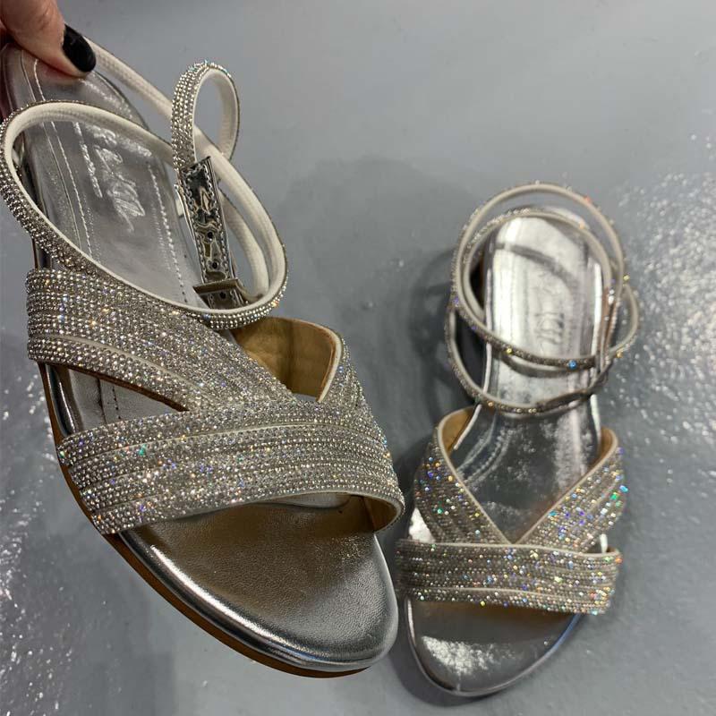 Rhinestone Sparkle Flat Sandals