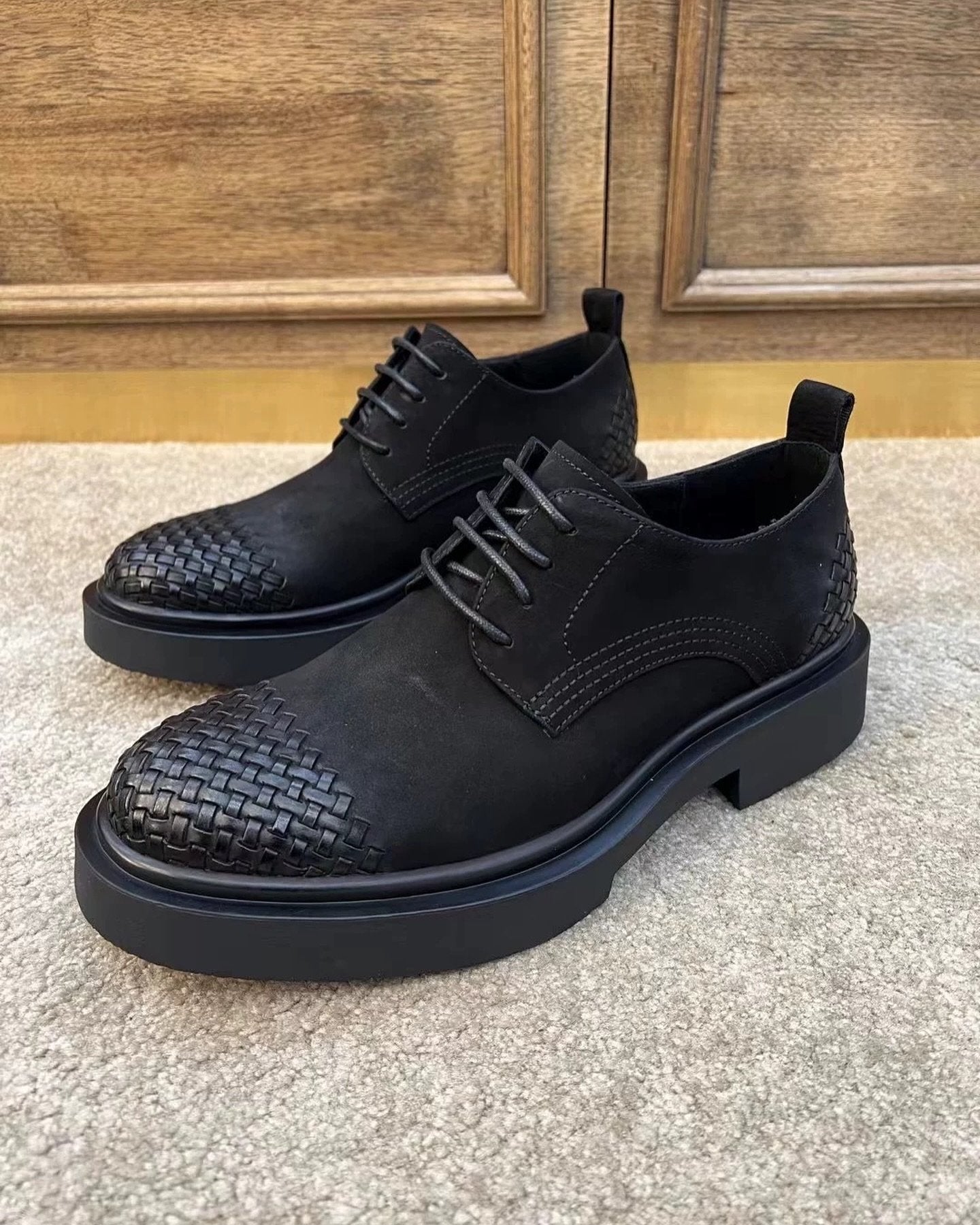 Men's Woven Leather Shoes