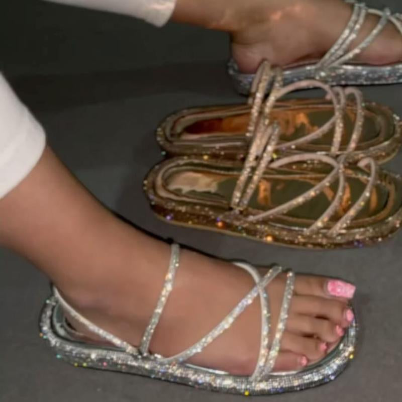 Rhinestone Platform Two-wear Sandals