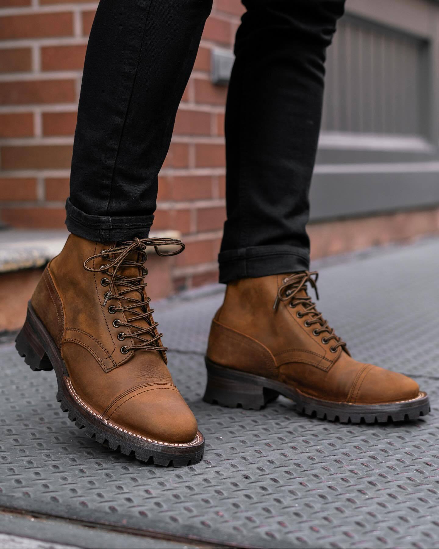 Brown Leather Martin Boots