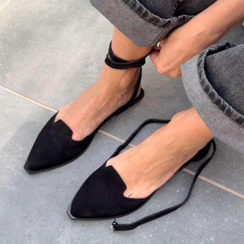 Pointed Toe Strappy Flat Sandals