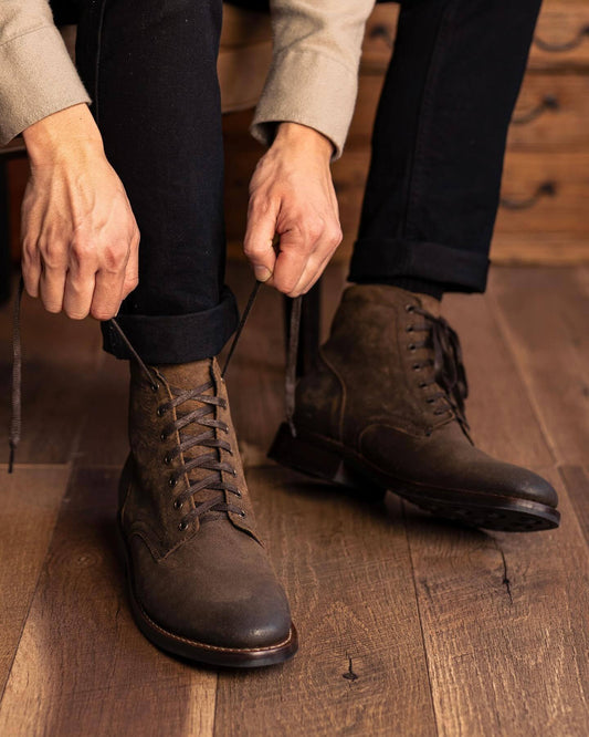 Coffee Lace Up Martin Boots