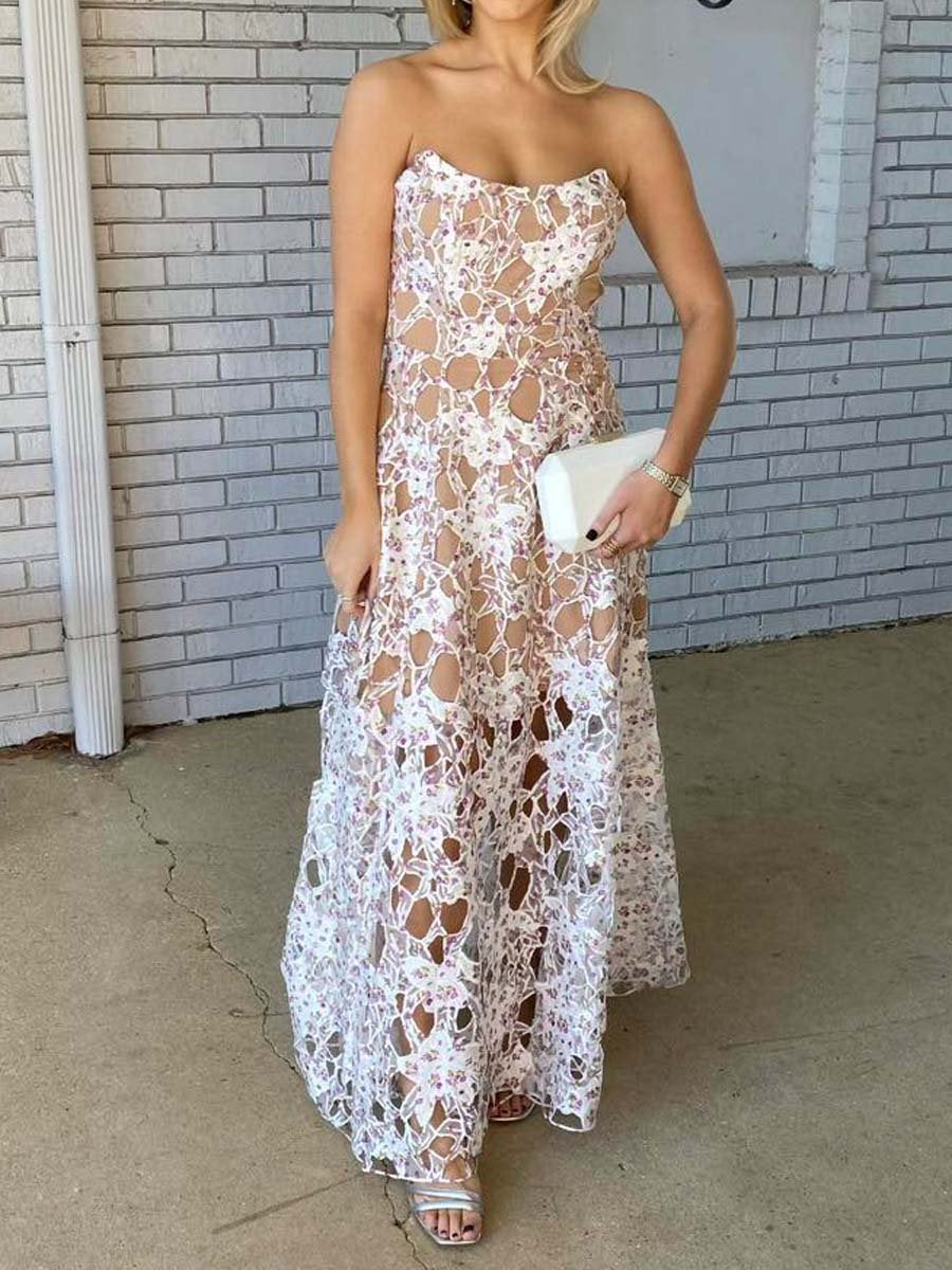 Lace See-through Sling Dress