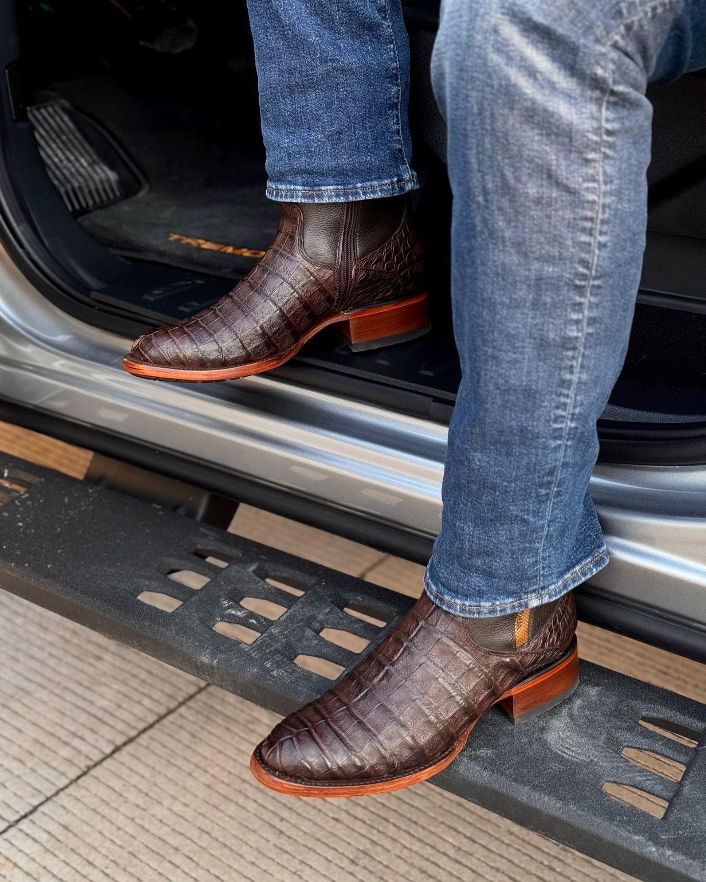 Men's Cowhide Python Cowboy Boots