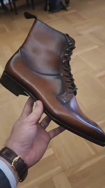 Square Toe Brown Derby Boots