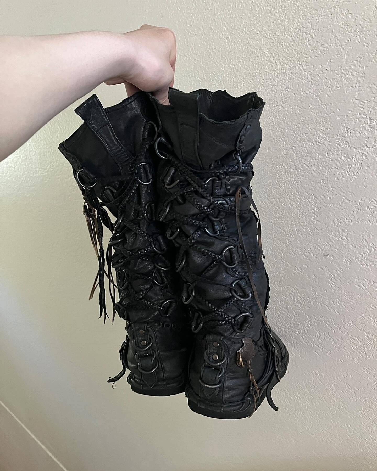 Braided Vintage Stitching Designer Boots