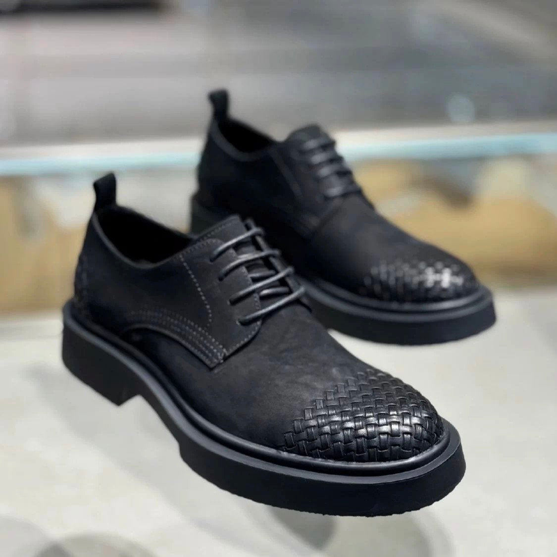 Men's Woven Leather Shoes