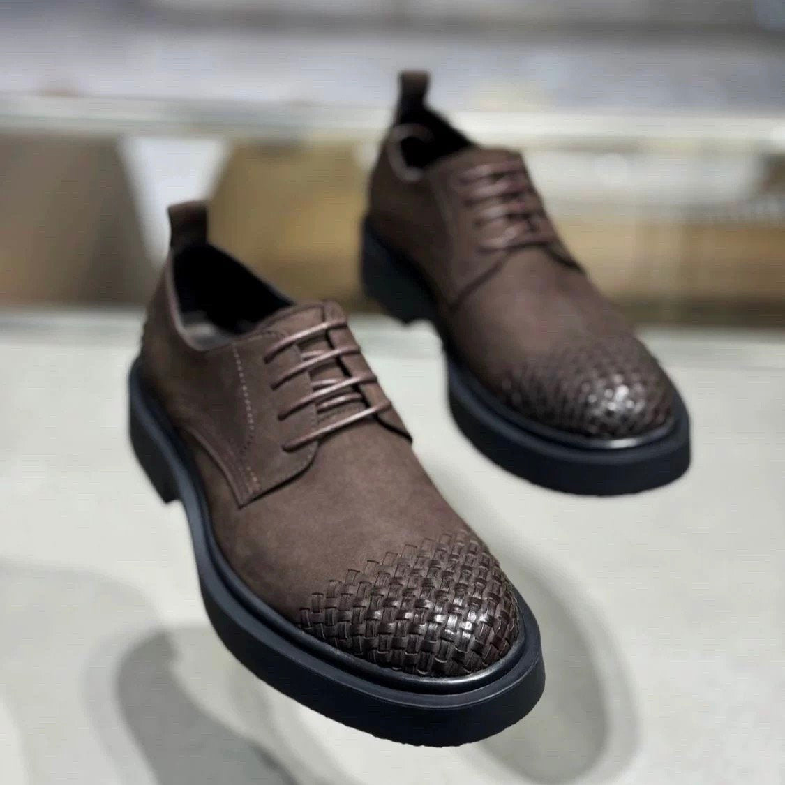 Men's Woven Leather Shoes