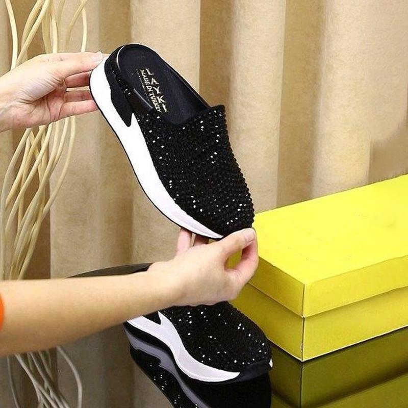 Rhinestone Sparkle Comfortable Fashion Sports Slippers