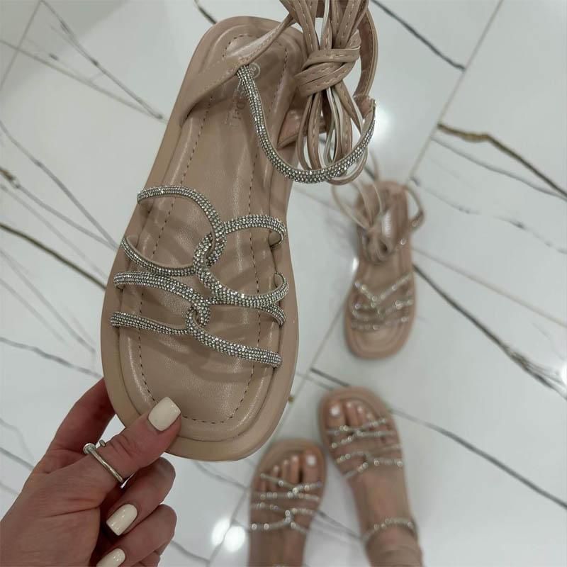 Rhinestone Sparkle Platform Sandals