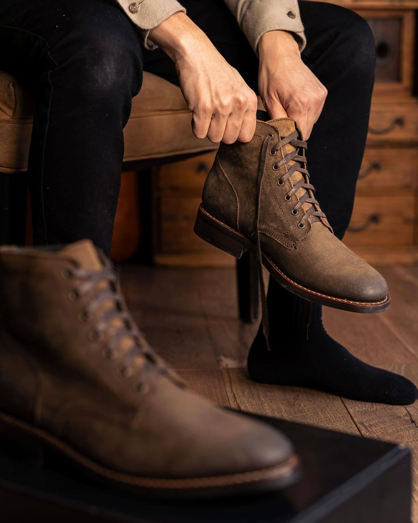 Coffee Lace Up Martin Boots