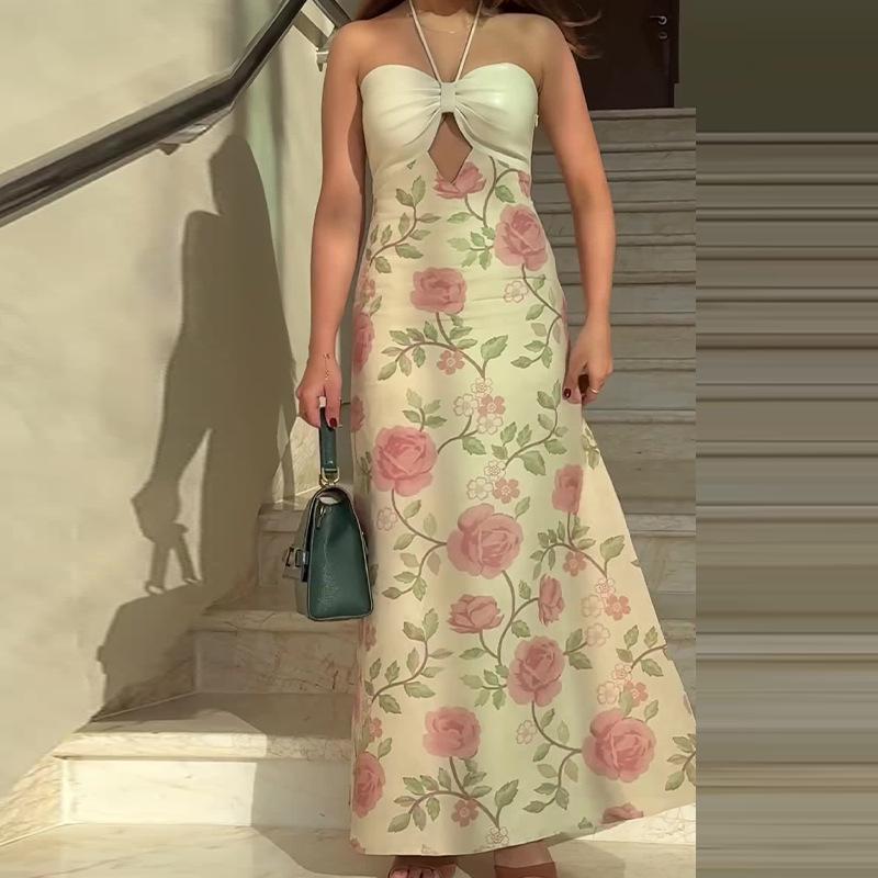 Floral Cutout Sleeveless Dress