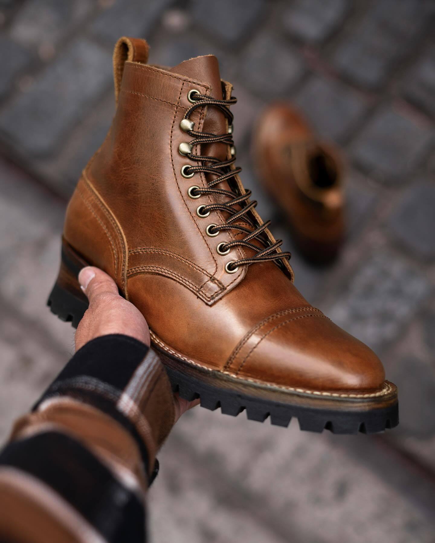 Brown Leather Martin Boots