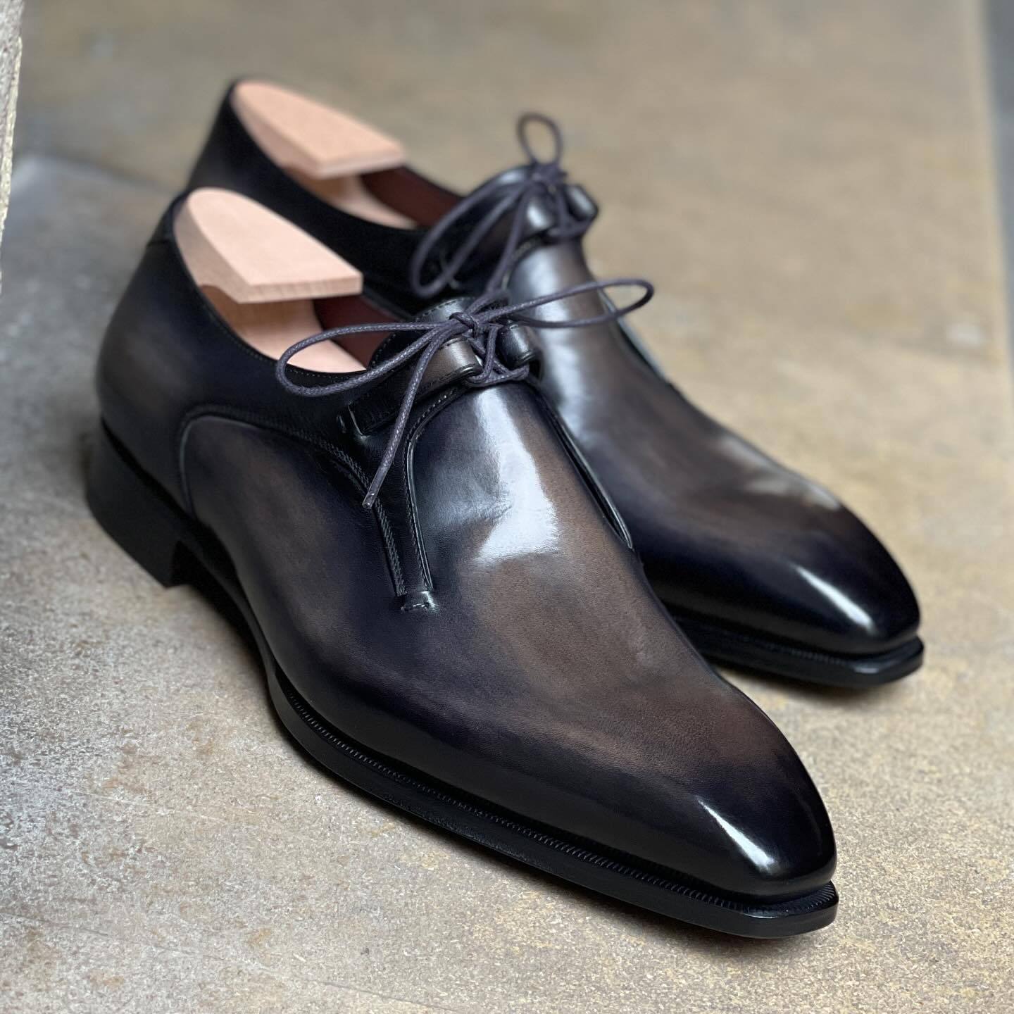 Leather Lace-Up Derby Shoes