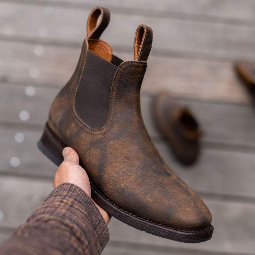 Men's Suede Aged Crafted Chelsea Boots