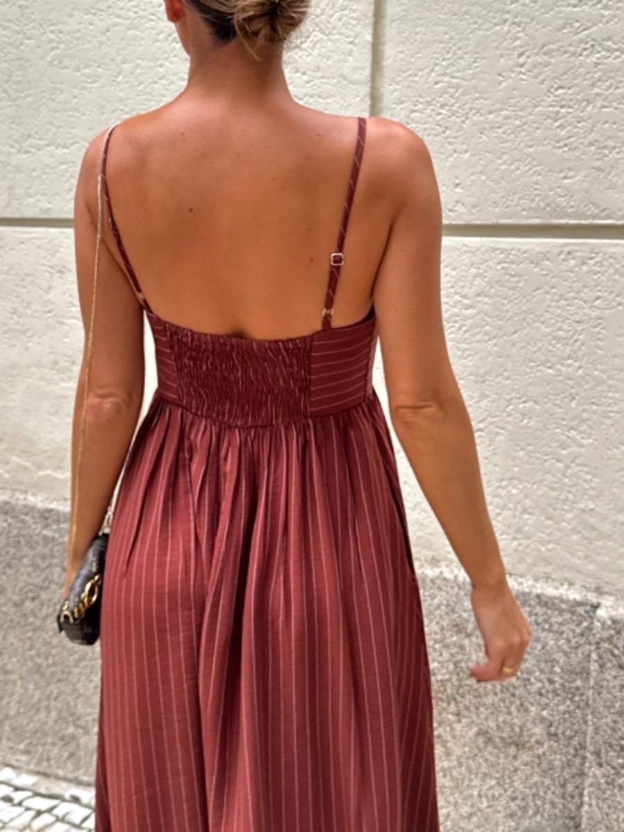 Elegant High Waist Slip Dress