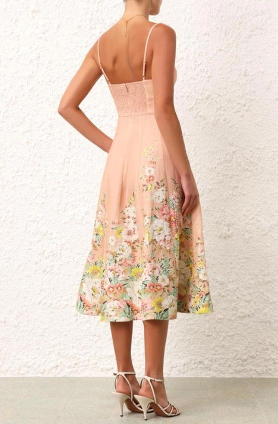 Elegant Floral Midi Sundress