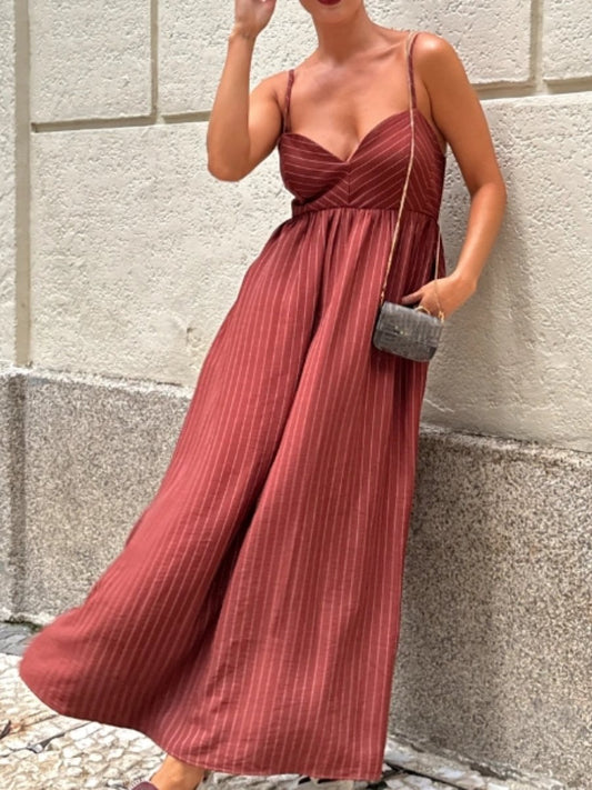 Elegant High Waist Slip Dress