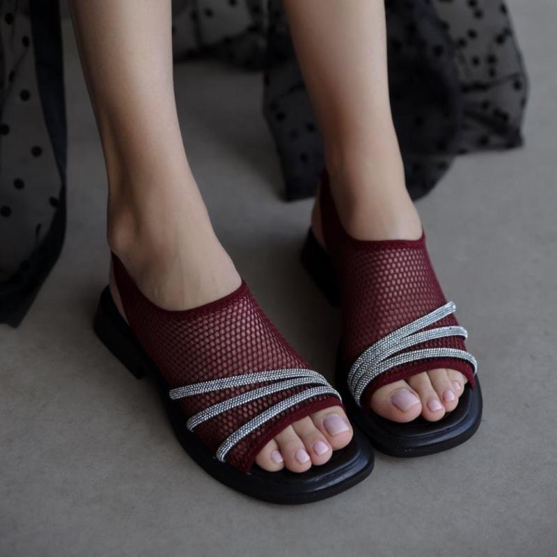 Shinny Breathable Mesh Sandals