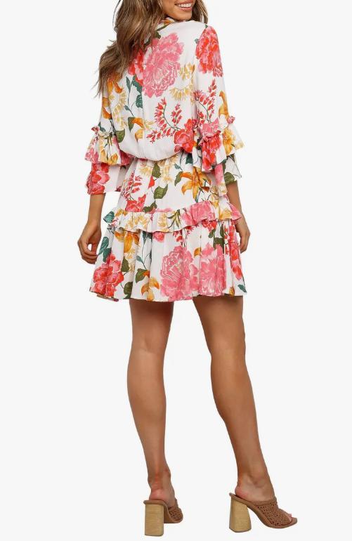 Round Neck Floral Print Dress