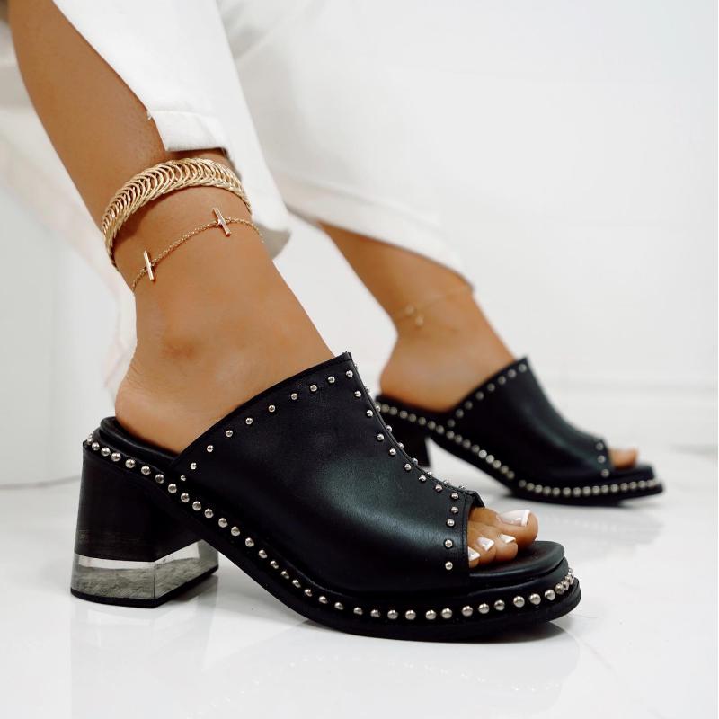 Women's Chic Studded Chunky Sandals