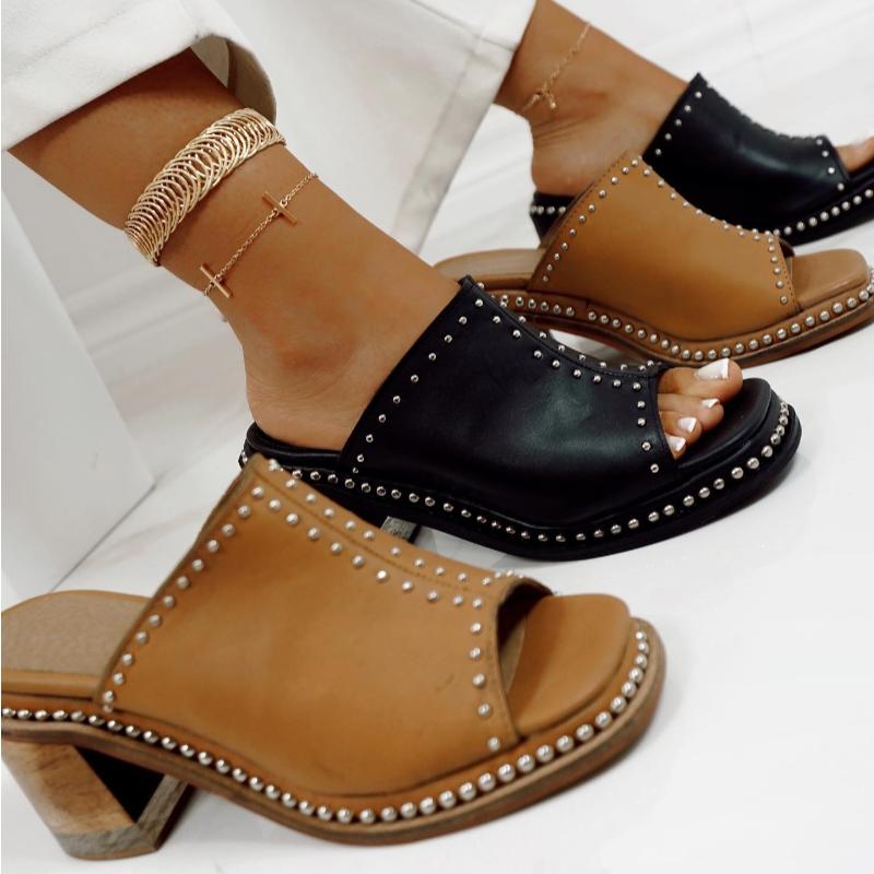 Women's Chic Studded Chunky Sandals