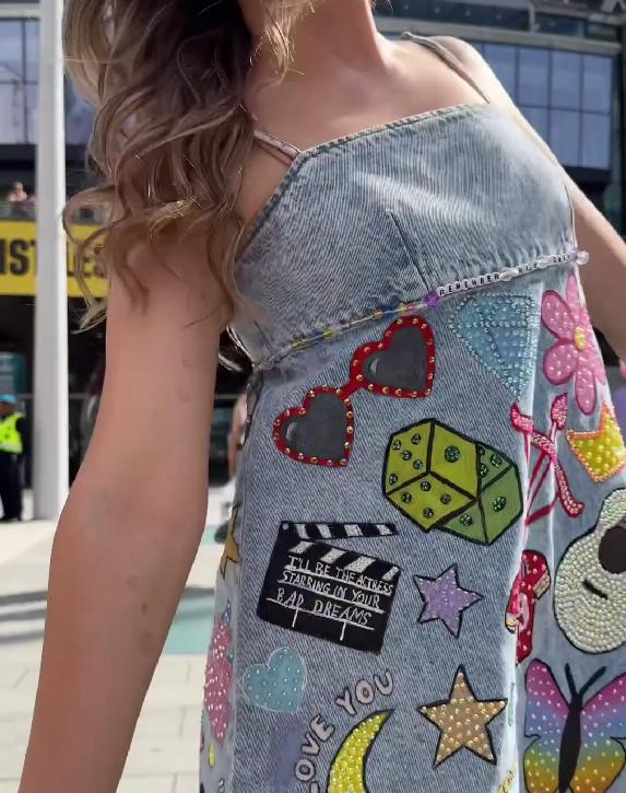 Cowboy Cartoon Mini Dress