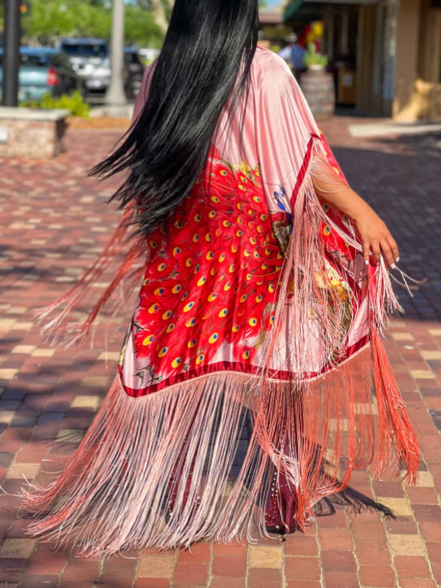 The Pink Fringe Kimono