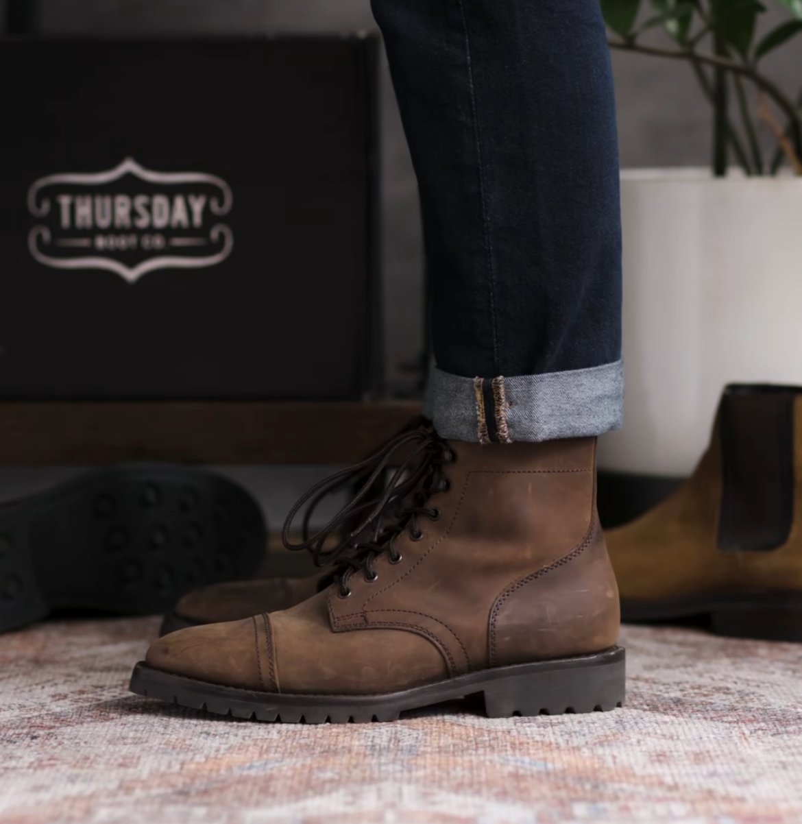 Vintage Lace-Up Work Boots