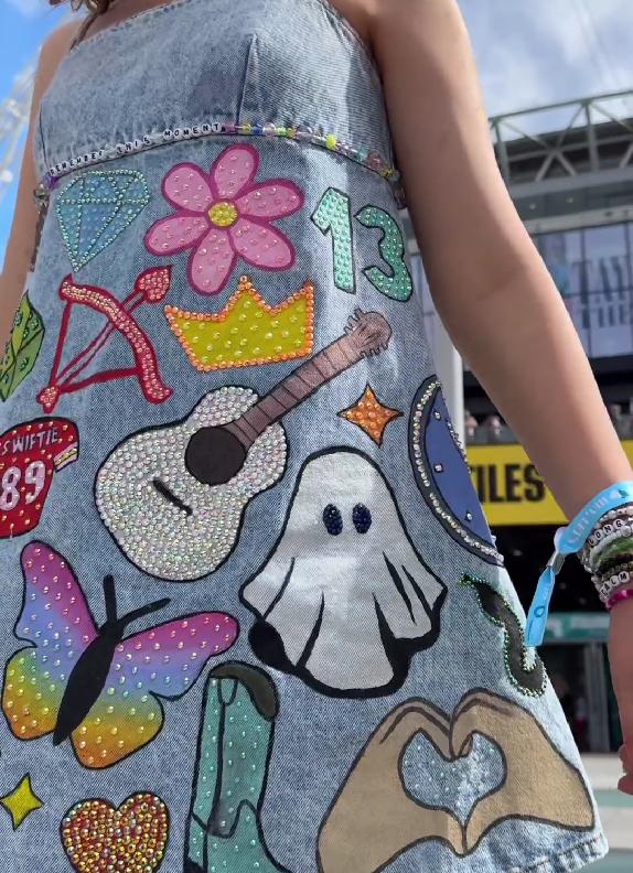 Cowboy Cartoon Mini Dress