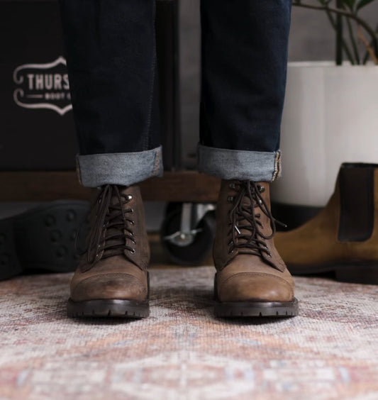 Vintage Lace-Up Work Boots