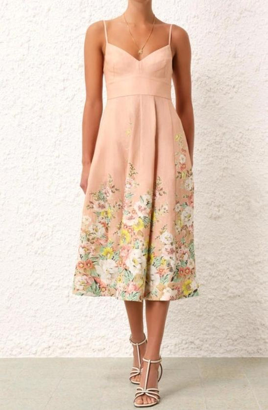 Elegant Floral Midi Sundress