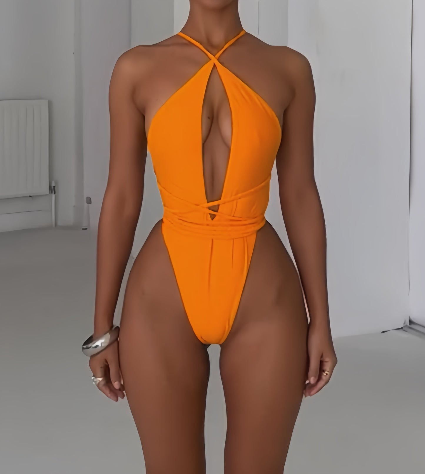 Crossover Design Strappy Designer Swimsuit