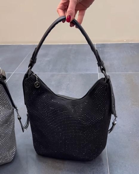 Rhinestone Bag With Double-sided Back