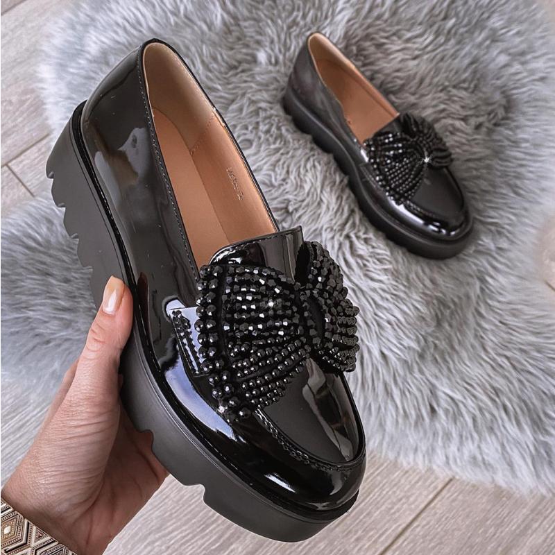 Dazzle Bow Comfortable Loafers