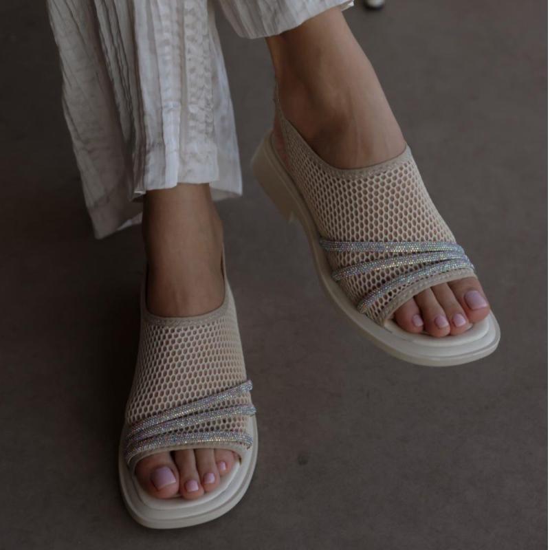 Shinny Breathable Mesh Sandals